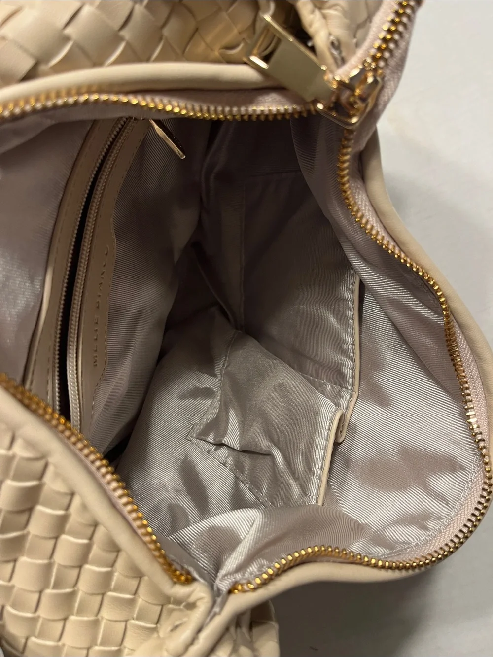 Anthropologie The Brigitte Cream Woven Bag Purse